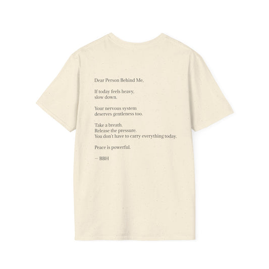 Bonjour Brown Hippie T-Shirt — Mindful Message Tee (Dear Person Behind Me)